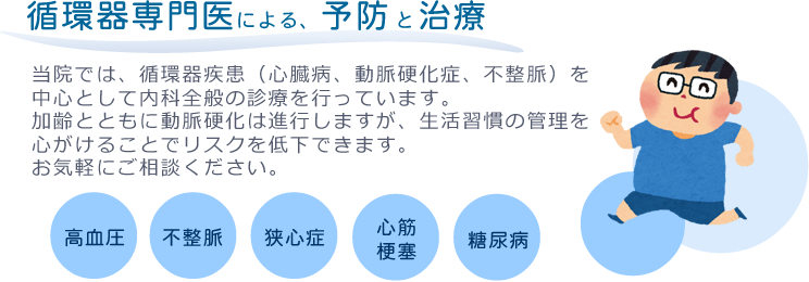 循環器専門医による、予防と治療